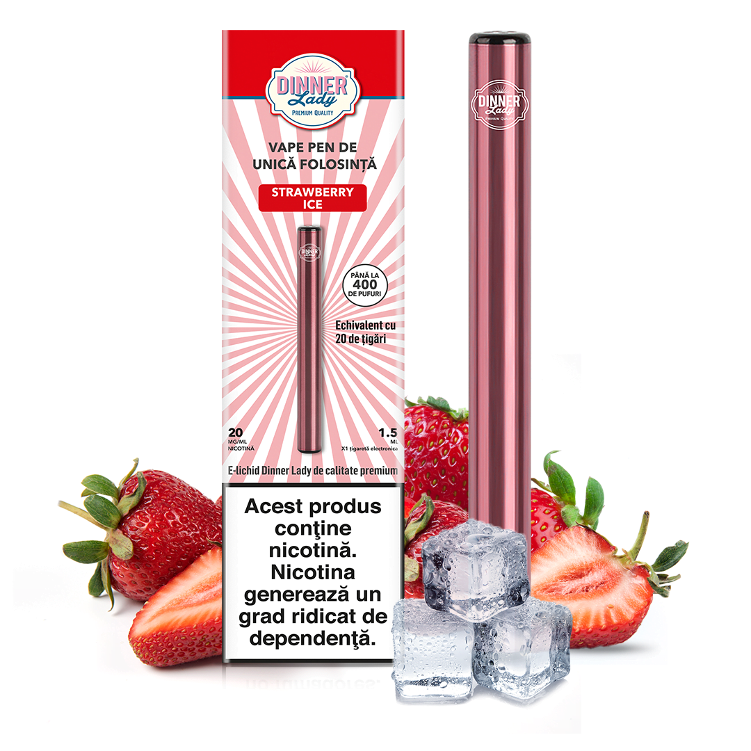 Mini narghilea Dinner Lady – Strawberry Ice